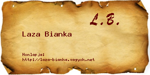 Laza Bianka névjegykártya
