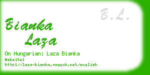 bianka laza business card